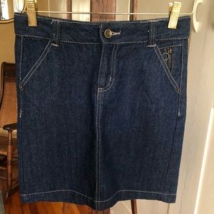 NWOT Faded Glory Dark Wash Denim Skirt Size 10